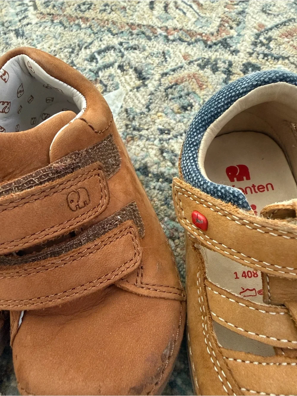 Toddler Brown European Leather Shoes size 4.5-5 US